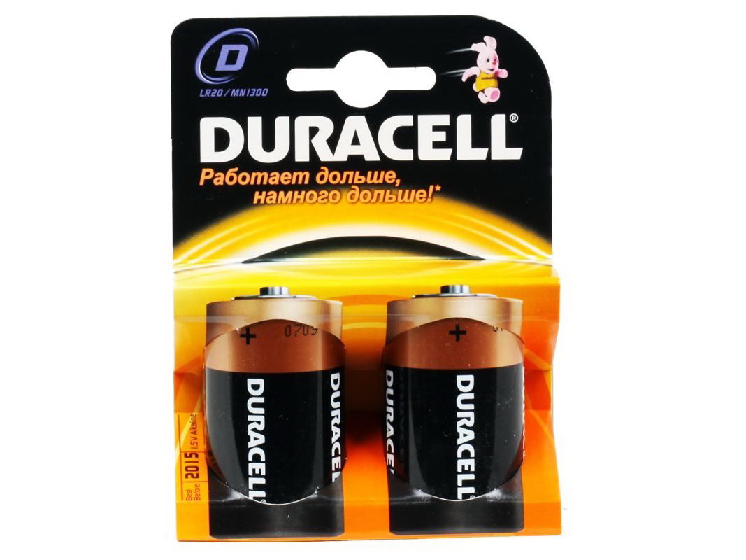 Батарейка Duracell lr20-2bl