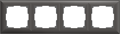 Рамка на 4 поста / WL14-Frame-04 серо-коричневый