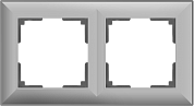 Рамка на 2 поста / WL14-Frame-02 серебряный