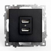 GLS10-7115-05 Розетка 2-я USB (механизм) 250В, 2.1А черный