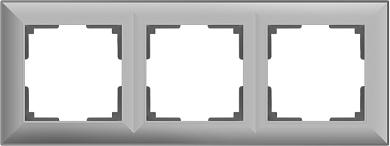 Рамка на 3 поста / WL14-Frame-03 серебряный