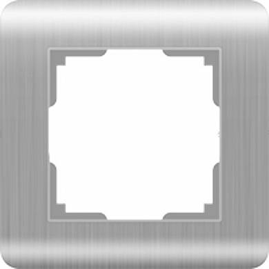 Рамка на 1 пост / WL12-Frame-01 серебряный
