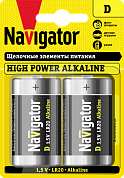 Батарея NBT-NE-LR20-BP2 1.5V Navigator 2шт,