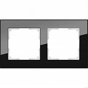 Рамка на 2 поста / WL01-Frame-02 черный