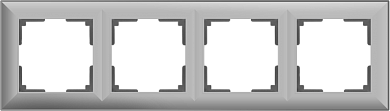 Рамка на 4 поста / WL14-Frame-04 серебряный