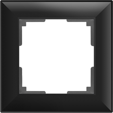 Рамка на 1 пост / WL14-Frame-01 черный-матовый