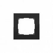 Рамка на 1 пост / WL11-Frame-01 черный алюминий