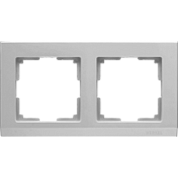 Рамка на 2 поста / WL04-Frame-02 серебряный