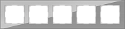 Рамка на 5 постов / WL01-Frame-05 серый