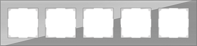 Рамка на 5 постов / WL01-Frame-05 серый