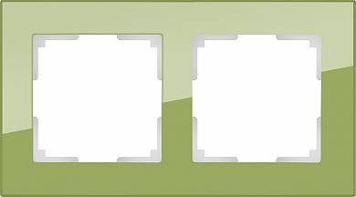 Рамка на 2 поста / WL01-Frame-02 фисташковый
