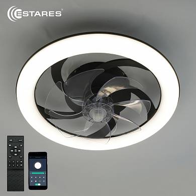 FAN SIMPLE 65W+18W R-APP-480x125-BLACK/WHITE-220-IP20