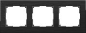 Рамка на 3 поста / WL11-Frame-03 черный алюминий