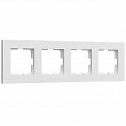 Рамка на 4 поста / W0042961 белый матовый
