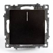 GLS10-7101-05 Выключатель 1 кл. с индик.(механизм) черный
