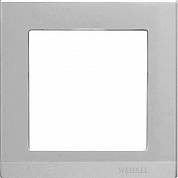 Рамка на 1 пост / WL04-Frame-01 серебряный