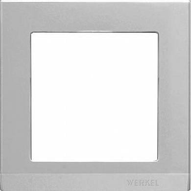 Рамка на 1 пост / WL04-Frame-01 серебряный