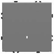 Выключатель 1 кл. с индикатором (механизм) 10А платиново-серый