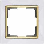 Рамка на 1 пост / WL03-Frame-01 GD белый