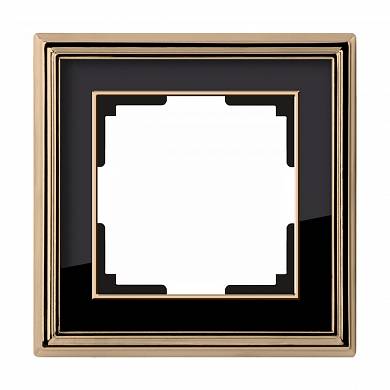 Рамка на 1 пост / WL17-Frame-01 золото/черный