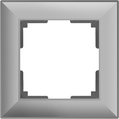 Рамка на 1 пост / WL14-Frame-01 серебряный