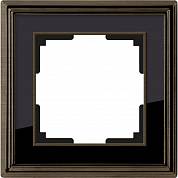 Рамка на 1 пост / WL17-Frame-01 бронза/черный