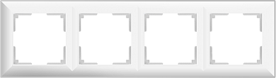 Рамка на 4 поста / WL14-Frame-04 белый