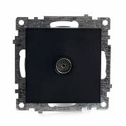 GLS00-7108-05 Розетка ТВ 1-я (механизм) черный
