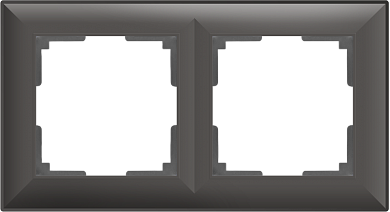 Рамка на 2 поста / WL14-Frame-02 серо-коричневый