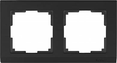 Рамка на 2 поста / WL04-Frame-02 черный