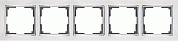 Рамка на 5 постов / WL03-Frame-05 белый