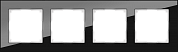 Рамка на 4 поста / WL01-Frame-04 черный