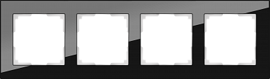 Рамка на 4 поста / WL01-Frame-04 черный