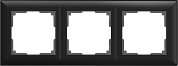 Рамка на 3 поста / WL14-Frame-03 черный-матовый